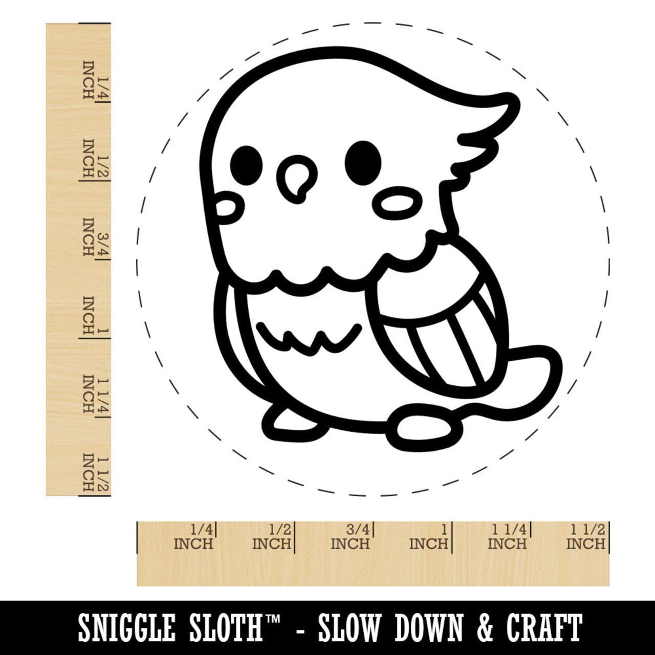 Kawaii Cute Cockatiel Bird Self-Inking Rubber Stamp for Stamping Crafting Planners